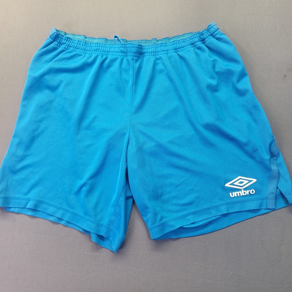 Vintage Umbro Mens Blue Soccer Athletic Training Shorts Tailored England Large